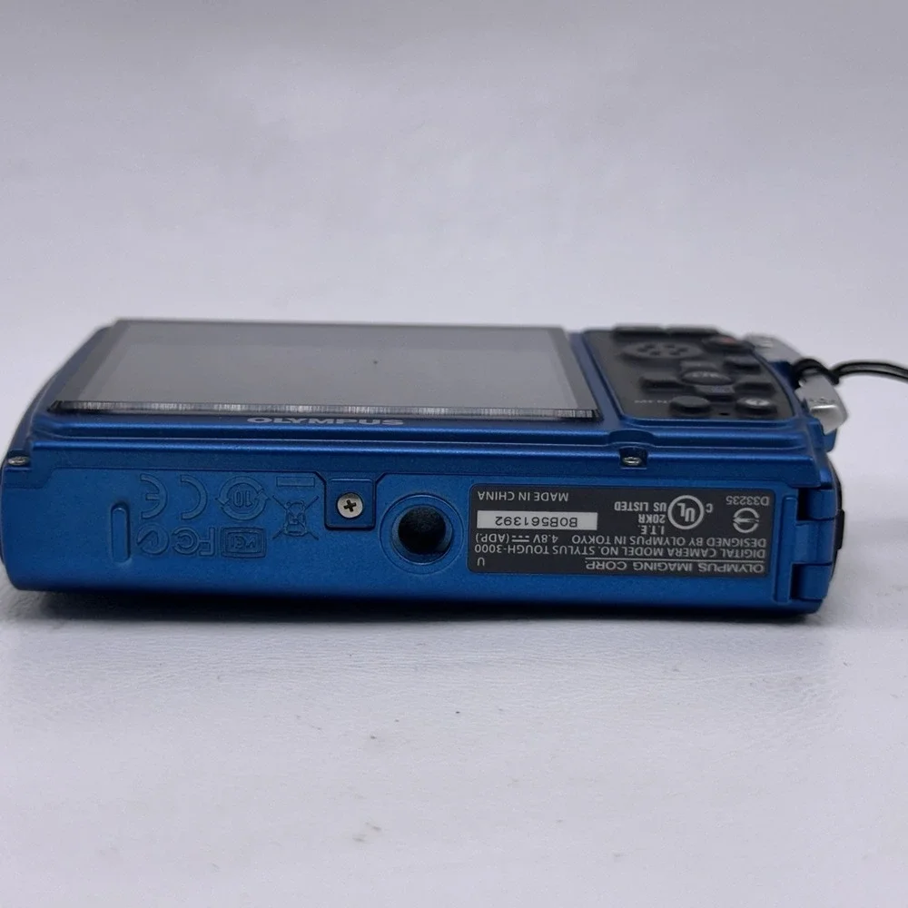 Olympus Stylus Tough-3000 Blue Digital Camera - 12.0 MP 3.6x Zoom - Tested